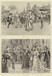 Die Kinder im Wald im Theatre Royal, Drury Lane, die Kinder auf dem Jahrmarkt, Aschenputtel im Garrick Theatre, die Ballszene